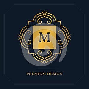 Modern logo design. Geometric initial monogram template. Letter emblem M. Mark of distinction. Universal business sign for brand