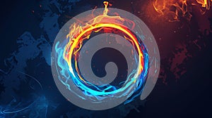 Modern logo design template with abstract circle frame.