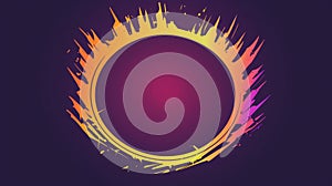 The modern logo design template features an abstract circle frame.