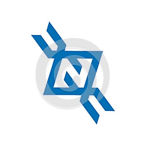 Modern logo with letter prefix N