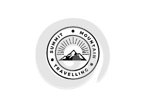 Modern logo of mountain inspiration. Mountain logo design template. Adventure Logo