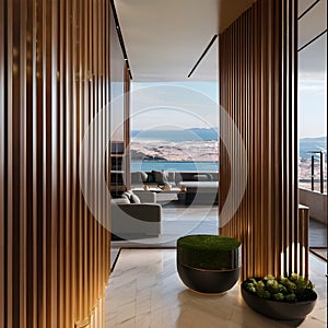 Modern Lounge with Ocean View