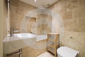 Luxus kúpeľňa prírodné nadopovaný steny 
