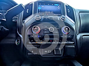 Modern luxury car ac control panel