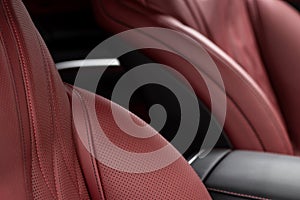 Modern luxury car interior background.