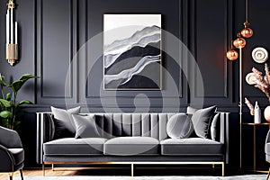 Modern luxury chic style living room. Generative ai