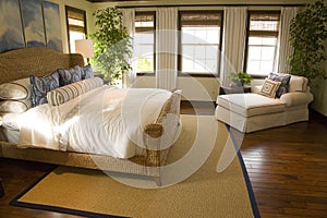 Modern luxury home bedroom.