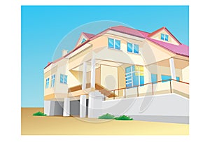 Modern luxury homes illustration