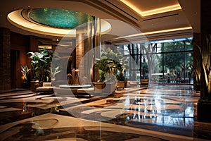 modern luxury hotel lobby