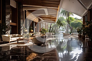 modern luxury hotel lobby