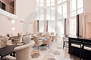 Modern luxury hotel lobby interior