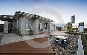 A modern and luxury house exterior view