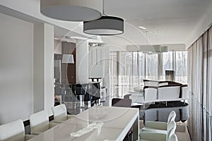 Modern luxury interior in daylight