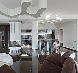 Modern luxury interior in daylight