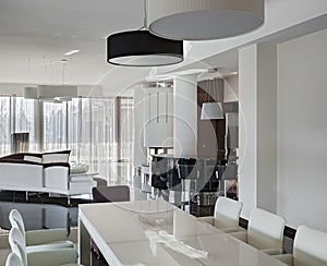 Modern luxury interior in daylight