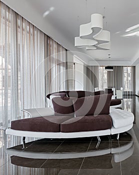 Modern luxury interior in daylight