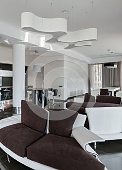 Modern luxury interior in daylight