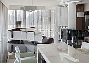 Modern luxury interior in daylight