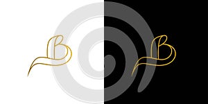 Modern and luxury B logo design