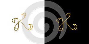 Modern and luxury K logo design