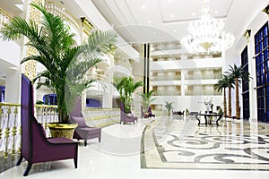 Modern luxury lobby interior in hotel in Kemer, An photo