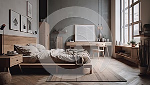 Modern luxury loft apartment showcases elegant home interior design generated by AI