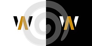Modern and luxury WA logo design