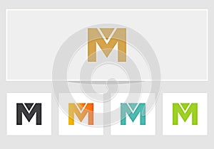 Modern M logo design. M letter logo design with business and constriction. Real Estate and financial logo with M letter