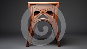 Modern Mahogany End Table With Unique Leg Design