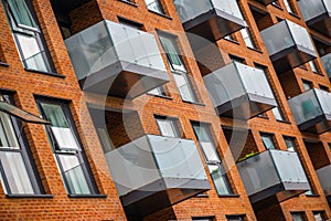 Modern mansion block around Hackney in London