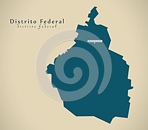 Modern Map - Distrito Federal Mexico MX