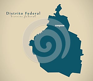Modern Map - Distrito Federal Mexico MX photo
