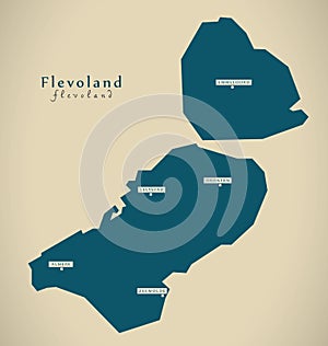 Modern Map - Flevoland NL