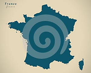 Modern Map - France FR illustration