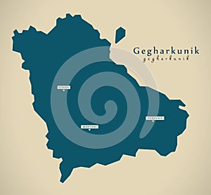 Modern Map - Gegharkunik AM