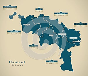 Modern Map - Hainaut BE photo