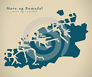 Modern Map - More og Romsdal Norway NO photo