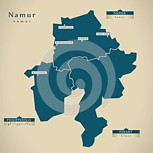 Modern Map - Namur BE