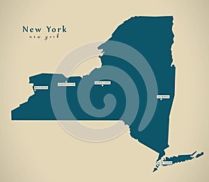 Modern Map - New York USA illustration