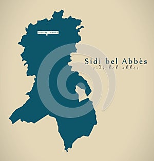 Modern Map - Sidi bel Abbes DZ