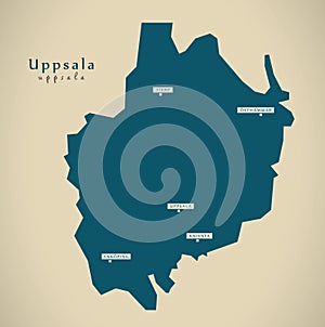Modern Map - Uppsala Sweden SE