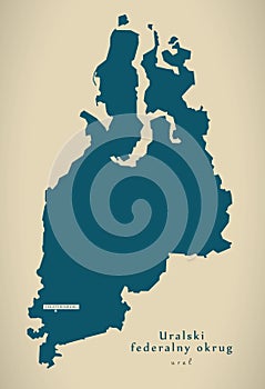 Modern Map - Uralski Russia RU