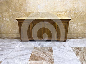 Modern marble bathroom interior. Modern bathroom interior background with bokeh lights. Stylish modern bathroom design