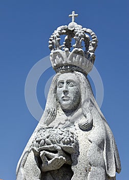 Modern Maria statue in La Coronada, Badajoz - Spain photo