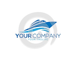 Modern Marine Ship or Boat Logo Design