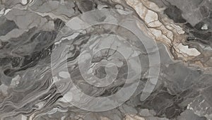 Modern Marvel: Grigio Carnico Marble\'s Gray Elegance and White Accents. AI Generate