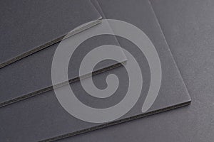 modern material made of black paper and foam for creative work