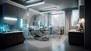 Modern medical consultation room, great design for any purposes. Medicine technology. Health care. Medical technology.