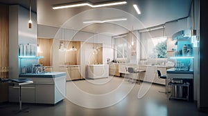 Modern medical consultation room, great design for any purposes. Medicine technology. Health care. Medical technology.