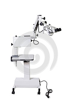 Modern medical equipment - ophthalmology operation surgical microscope isolated